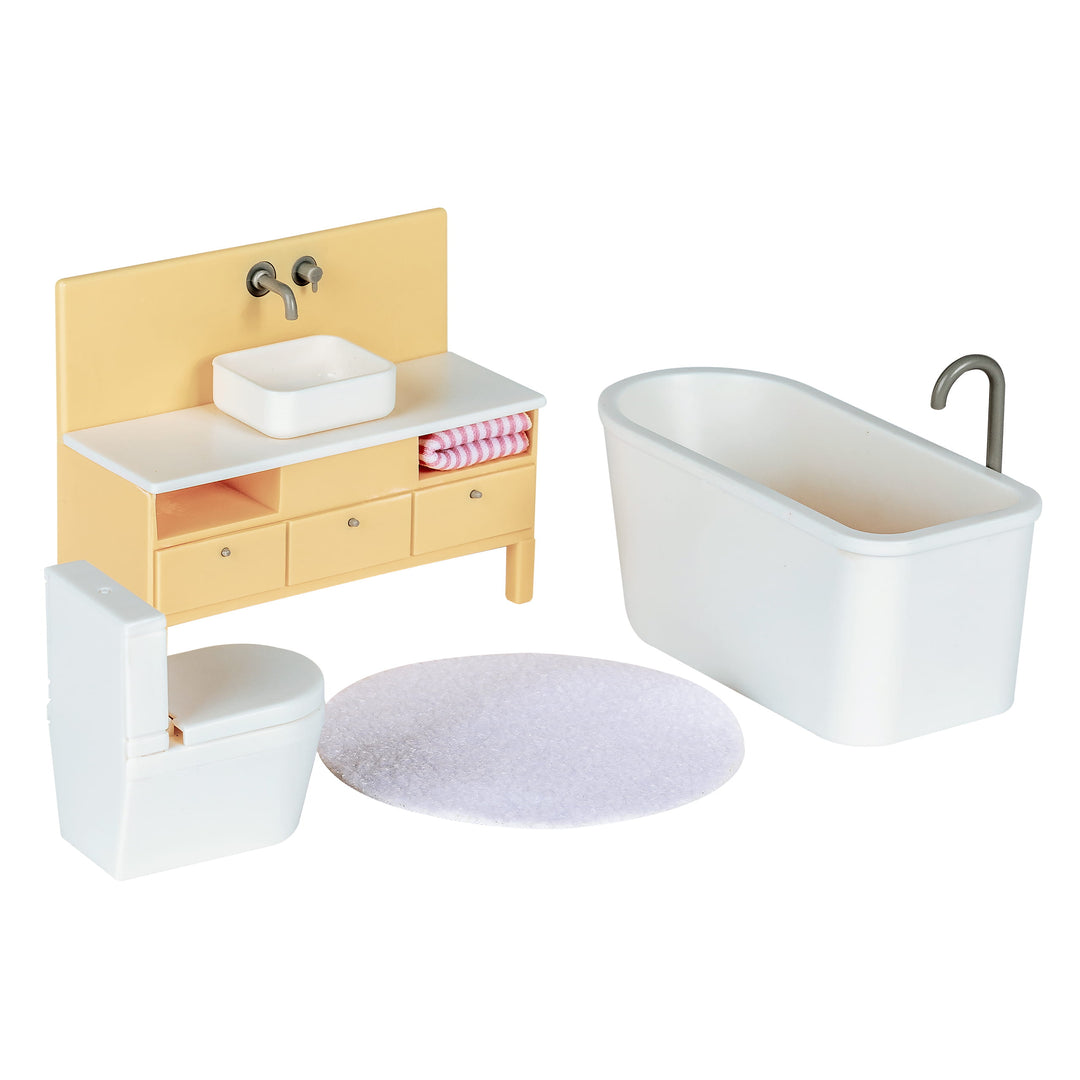 Lundby Doll House Furniture - Basic Bathroom Set