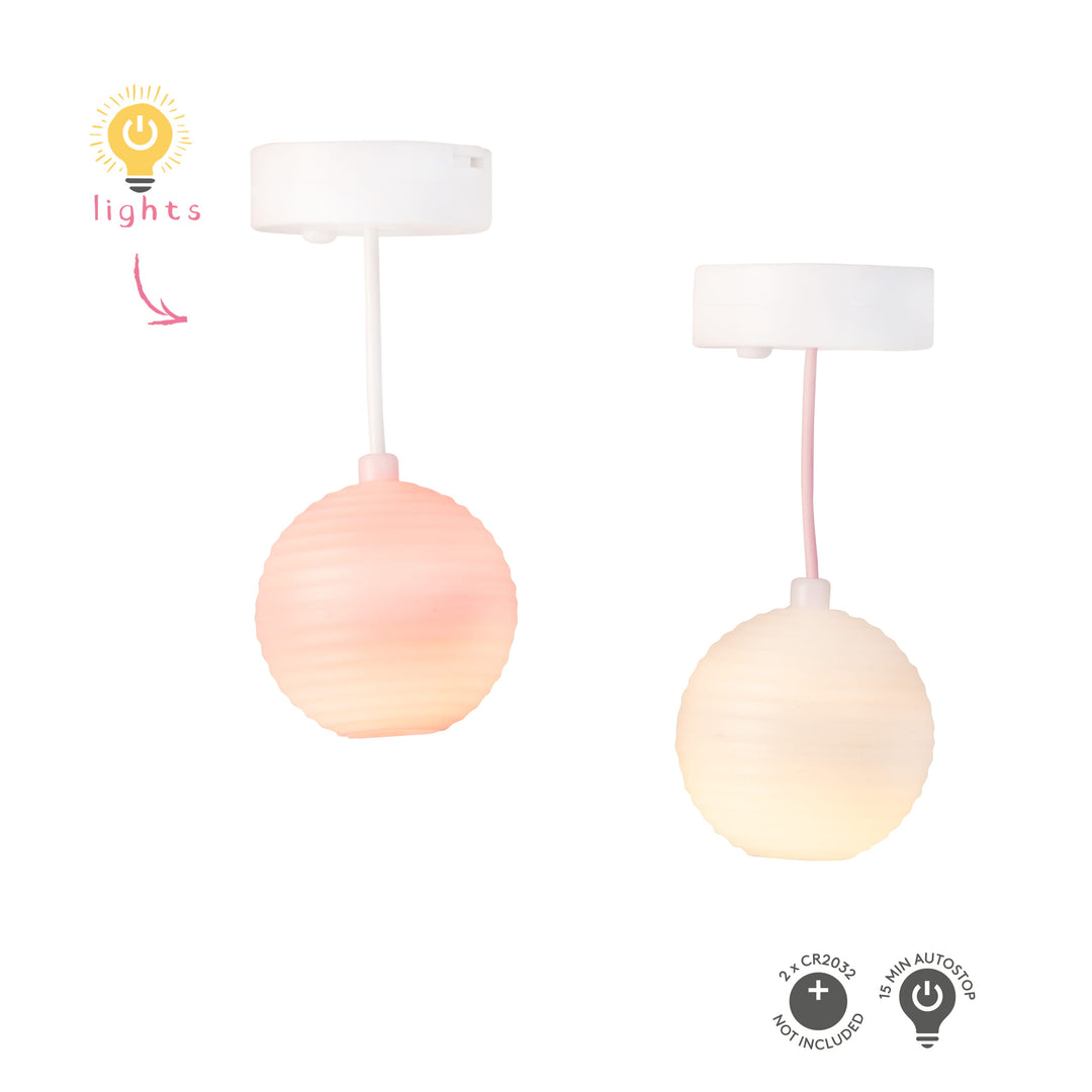 Lundby Doll House Accessories - Round Chinese Ceiling Lamps, 2 pcs