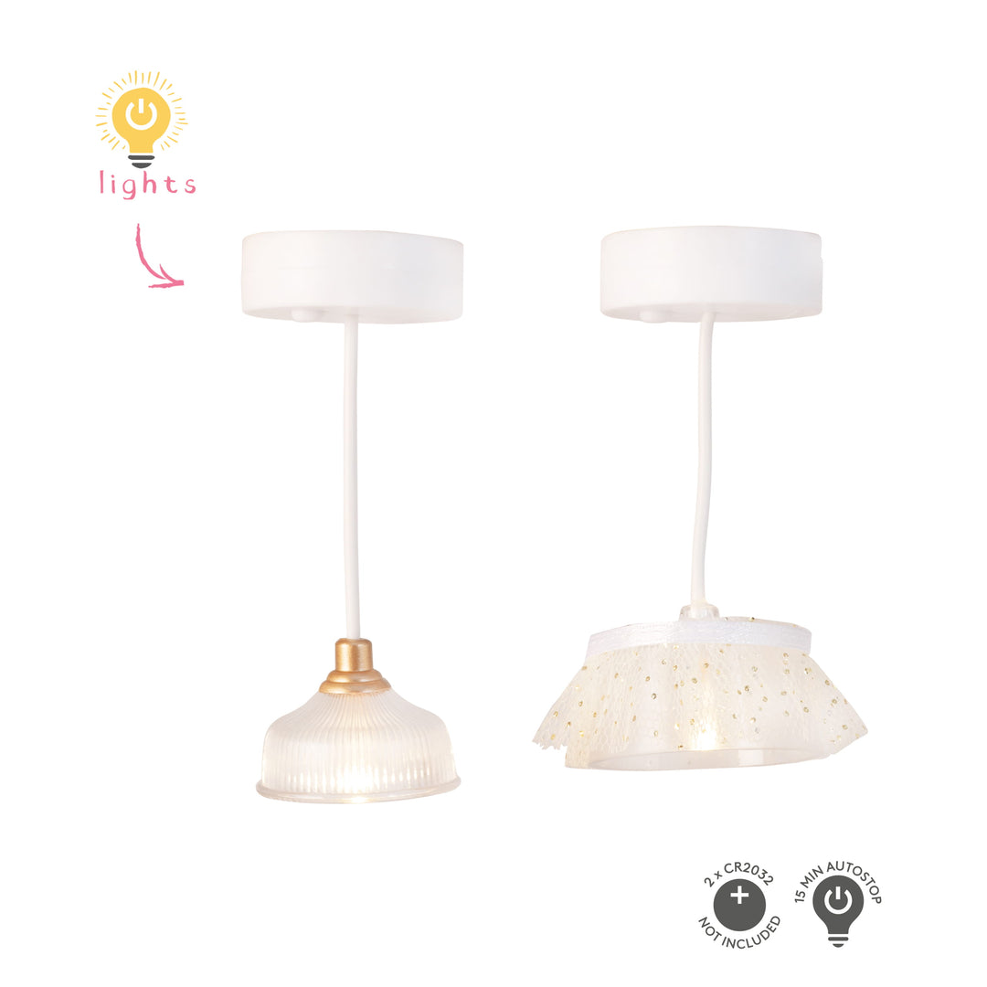 Lundby Doll House Accessories - Classic Ceiling Lamps, 2 pcs