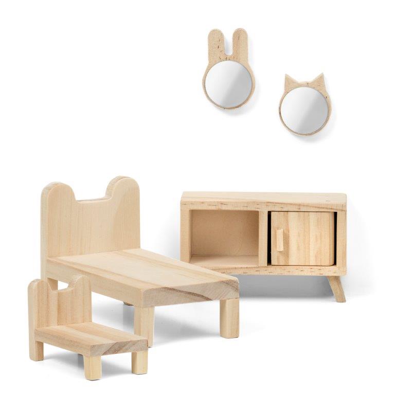 Lundby DIY Bedroom Set, 5 pcs