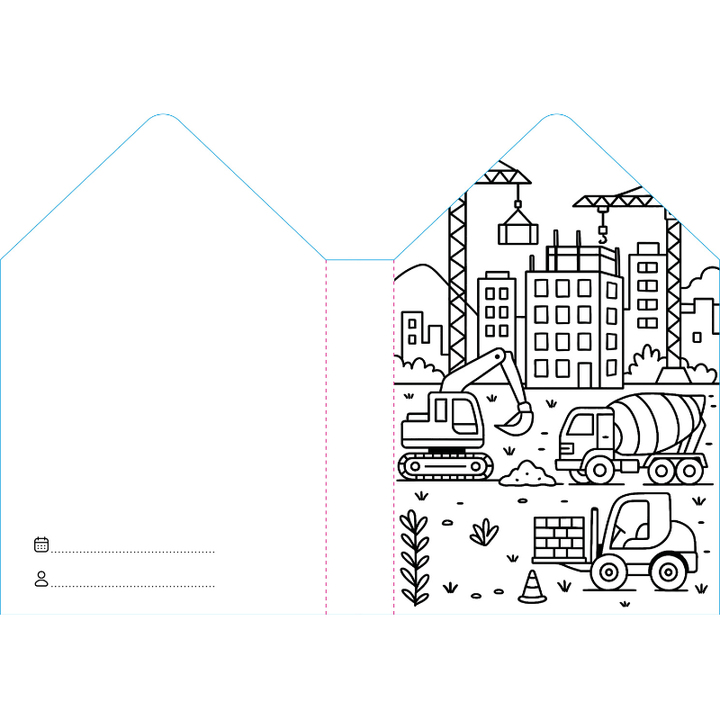 Sassi Colouring Book House - Construction Site