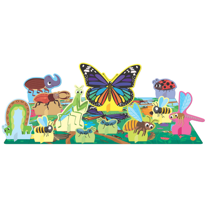 Sassi 3D Puzzle and Book Set - World of Insects, 40 pcs