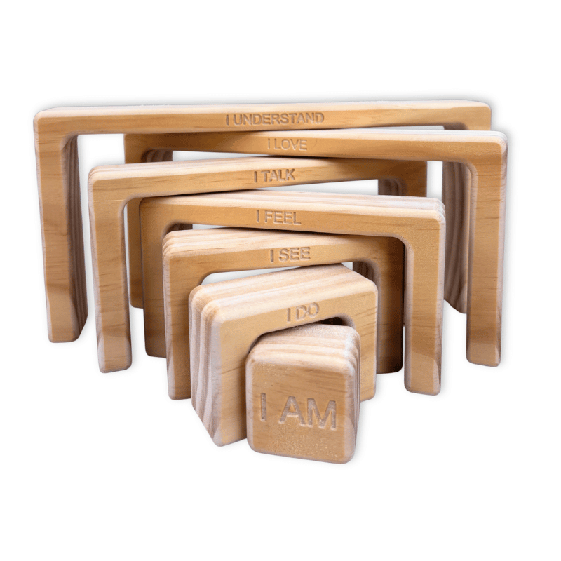 In-wood - Square Affirmation Rainbow