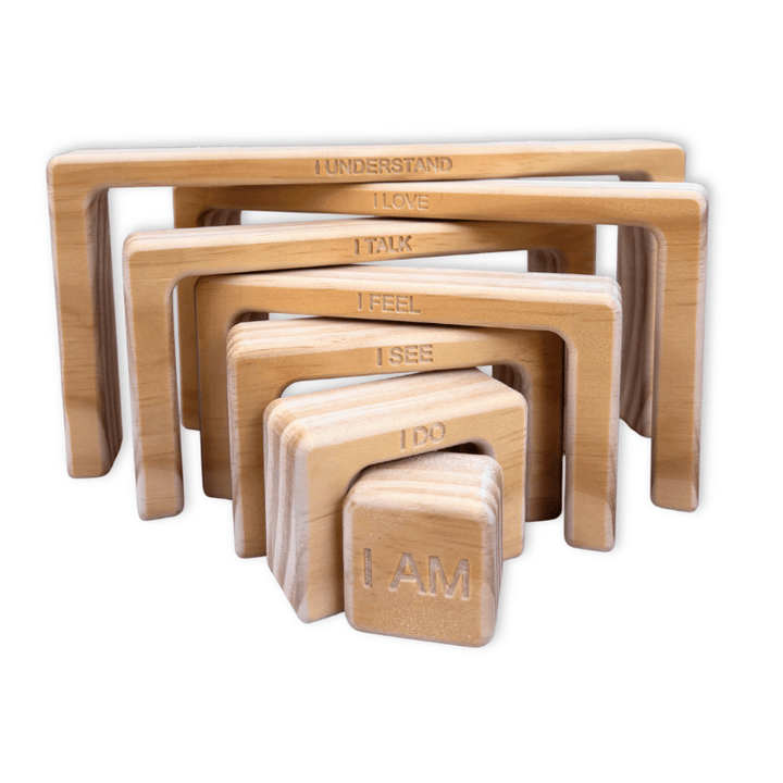 In-wood - Square Affirmation Rainbow