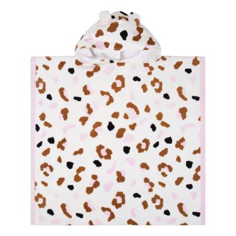 Swim Essentials Luxe Beach Poncho - Khaki Leopard, 65 x 65 cm