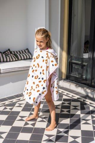 Swim Essentials Luxe Beach Poncho - Khaki Leopard, 65 x 65 cm