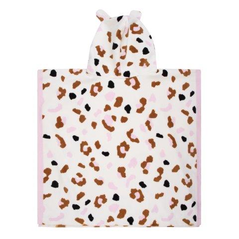 Swim Essentials Luxe Beach Poncho - Khaki Leopard, 65 x 65 cm