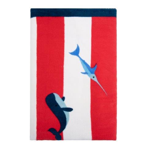 Swim Essentials Luxe Beach Poncho - Ocean Stripes, 65 x 65 cm