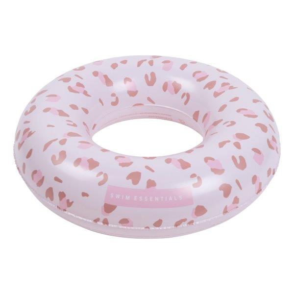 Swim Essentials Inflatable Swim Ring - Old pink leopard, 55 cm