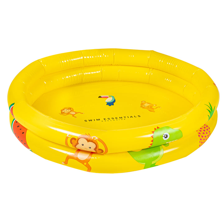 Swim Essentials Inflatable Kids Pool, Yellow Animals, 60 cm