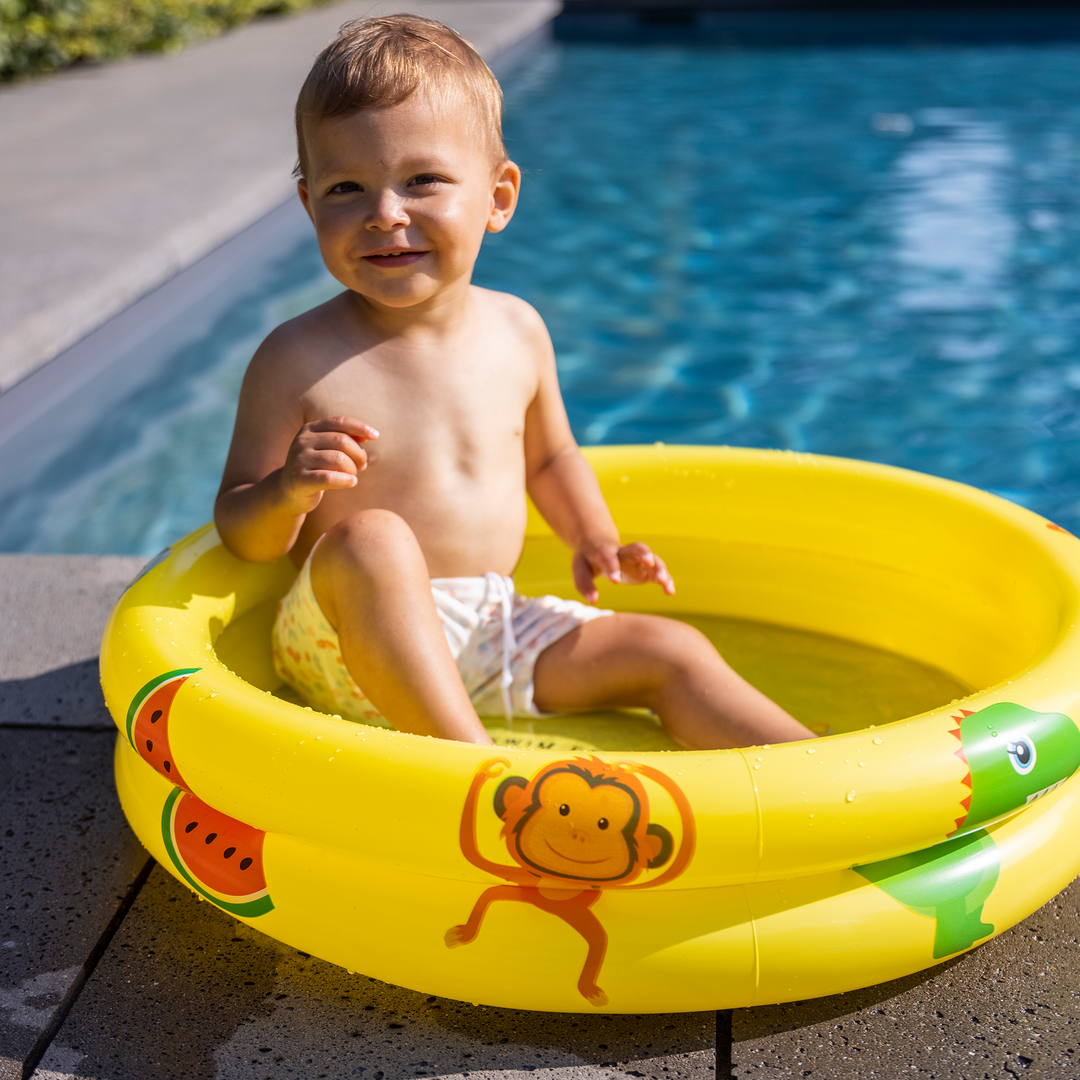 Swim Essentials Inflatable Kids Pool, Yellow Animals, 60 cm