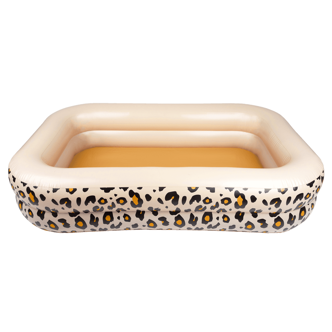 Swim Essentials Inflatable Paddling Pool, Beige Leopard