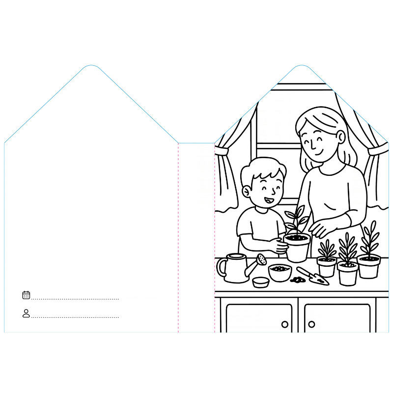 Sassi Colouring Book House - Home