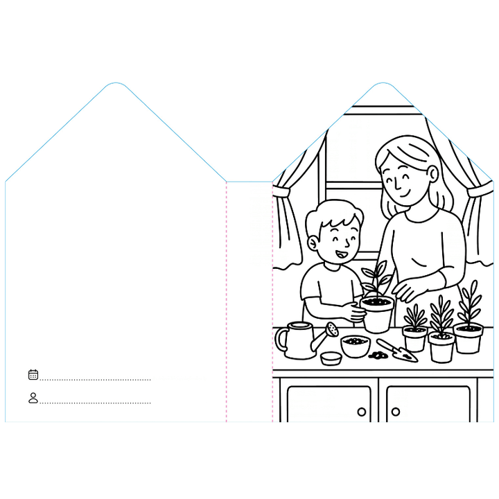 Sassi Colouring Book House - Home