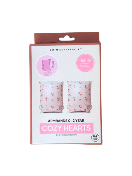 Swim Essentials Inflatable Arm Bands - Cozy Heart, 0-2 yrs