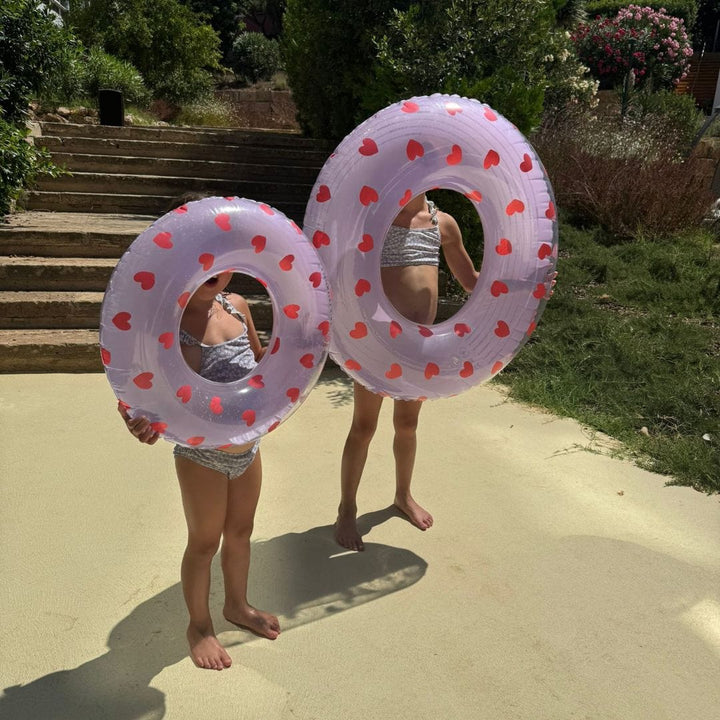 Swim Essentials Inflatable Swim Ring - Sweet Hearts Transparent , 90 cm