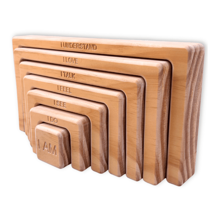 In-wood - Square Affirmation Rainbow