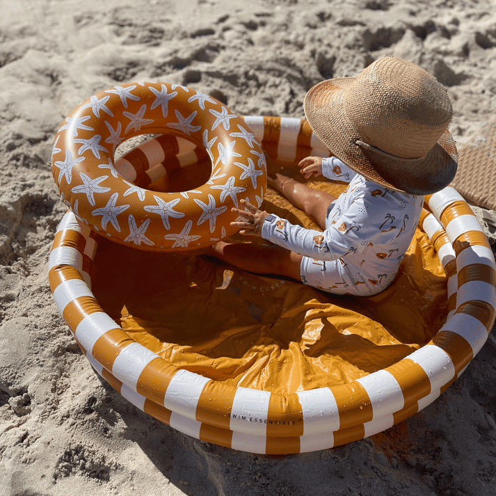 Swim Essentials Inflatable Children's Pool - Flow Yellow/White, 100 cm