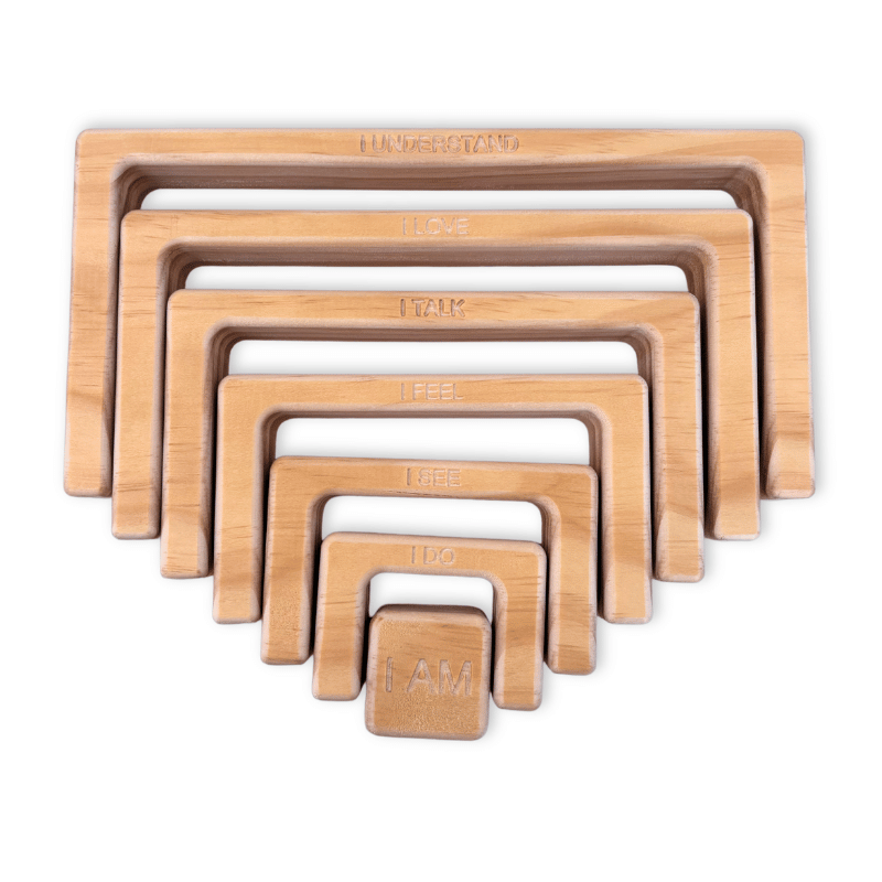 In-wood - Square Affirmation Rainbow