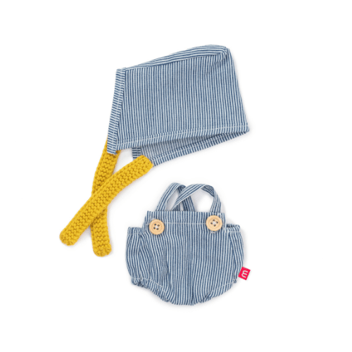 Miniland Clothing Blue overalls and headscarf (21 cm Doll)