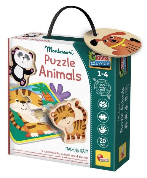 Lisciani Montessori Baby -  Wood Puzzle, Animals