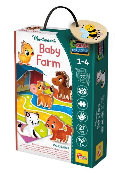 Lisciani Montessori Baby -  Wood Baby Farm