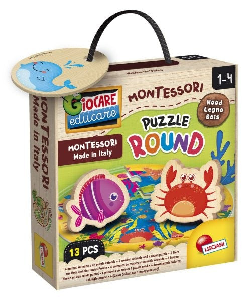 Lisciani Montessori Baby -  Wood Puzzle, Round