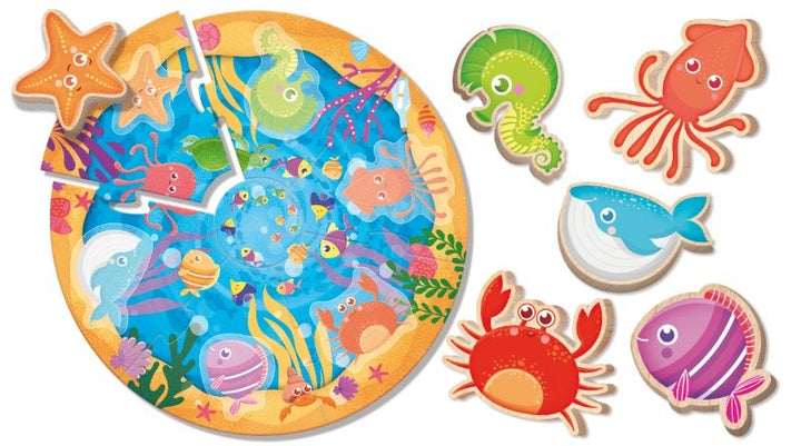 Lisciani Montessori Baby -  Wood Puzzle, Round