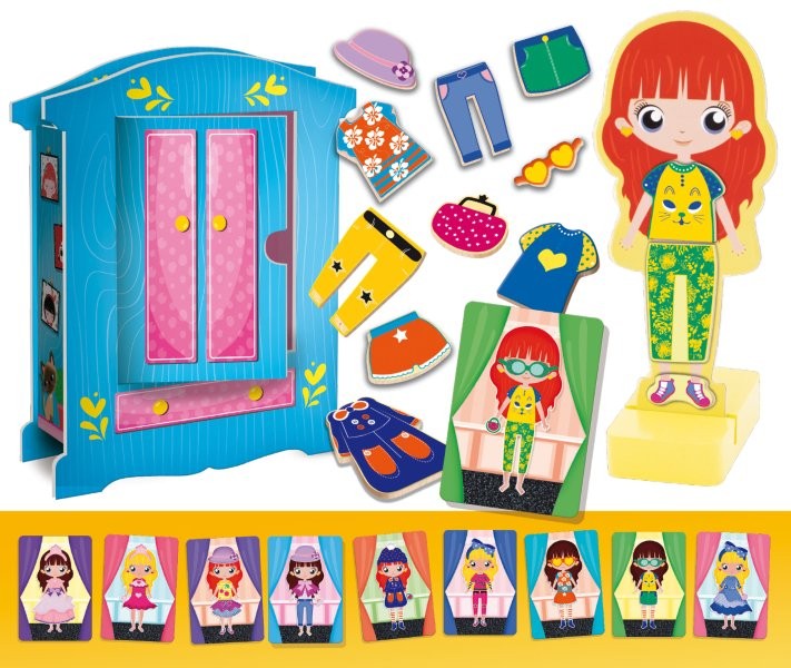 Lisciani Montessori Baby -  Wood Magnetic, Fashion Doll