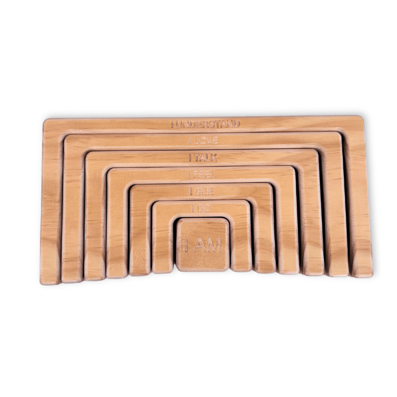 In-wood - Square Affirmation Rainbow