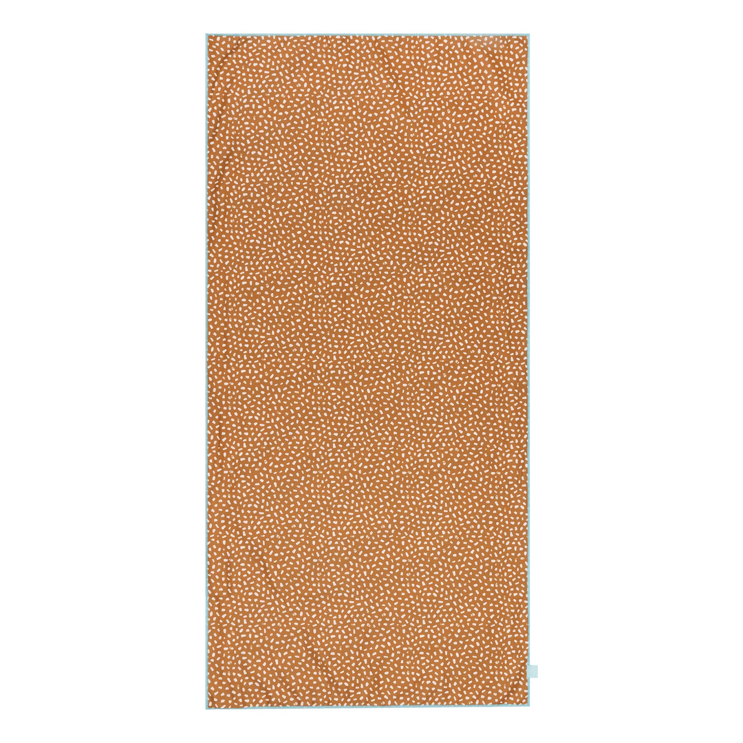 Swim Essentials Luxe Recycled Microfiber Beach Towel, Vibrant Stripes Orange, 135 x 65 cm