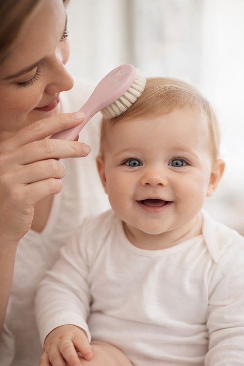 Koukla Baby Brush & Comb, Pink