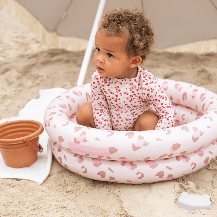 Swim Essentials Inflatable Baby Pool - Old Pink Leopard, 60 cm