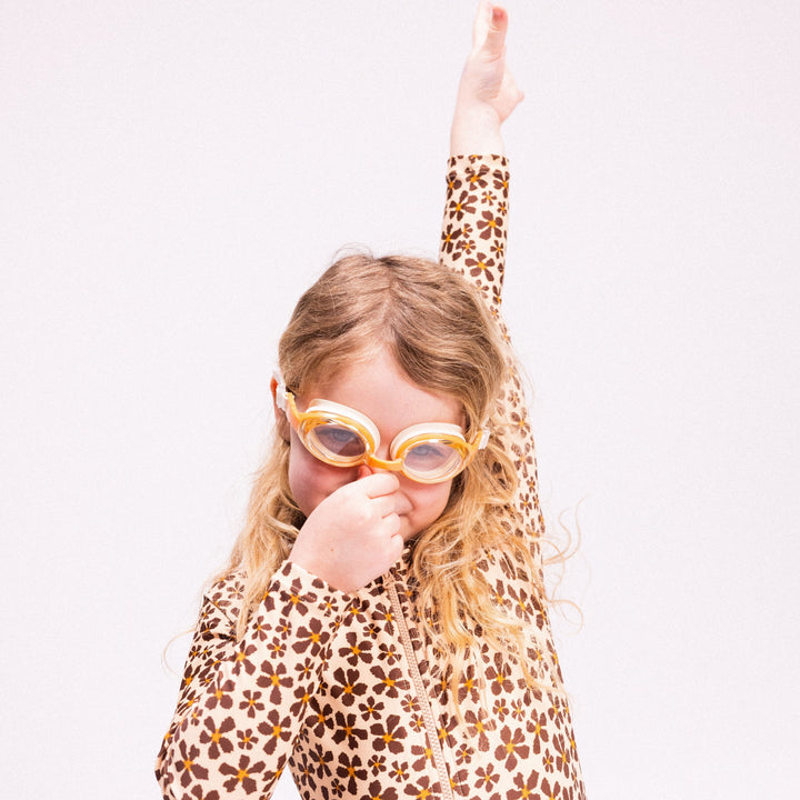 Swim Essentials Goggles - Beige Leopard