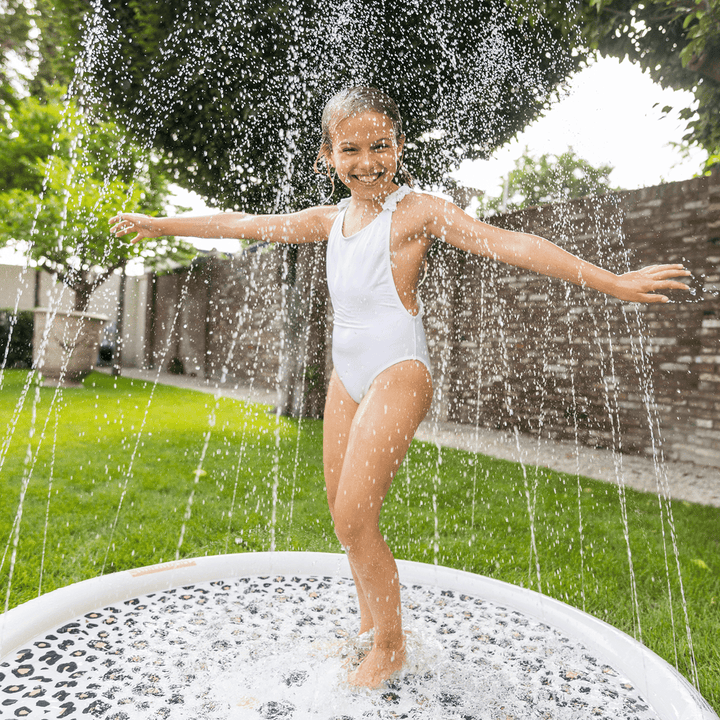 Swim Essentials Sprinkler Mat, Leopard, 150 cm