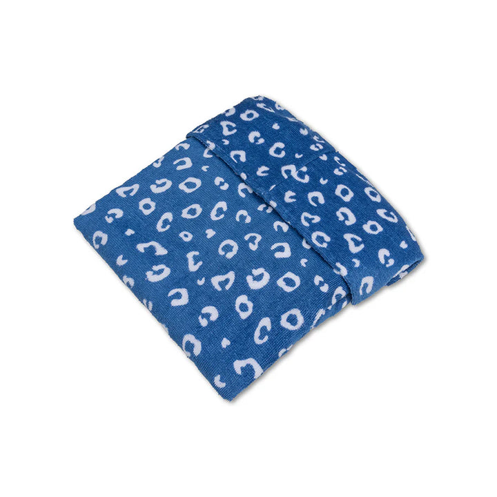 Swim Essentials Luxe Beach Towel - Blue Leopard, 135 x 65cm