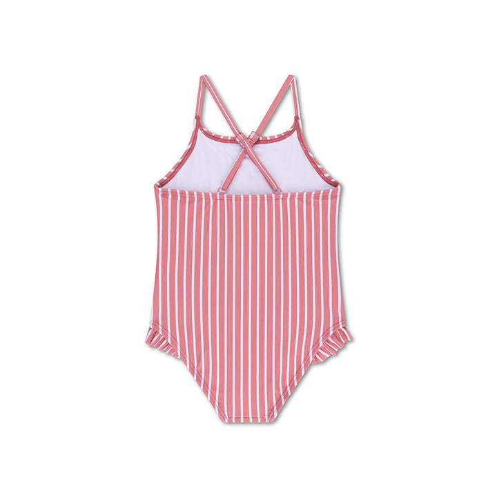 Swim Essentials Girls UV Bathing Suit, Boldlines Red