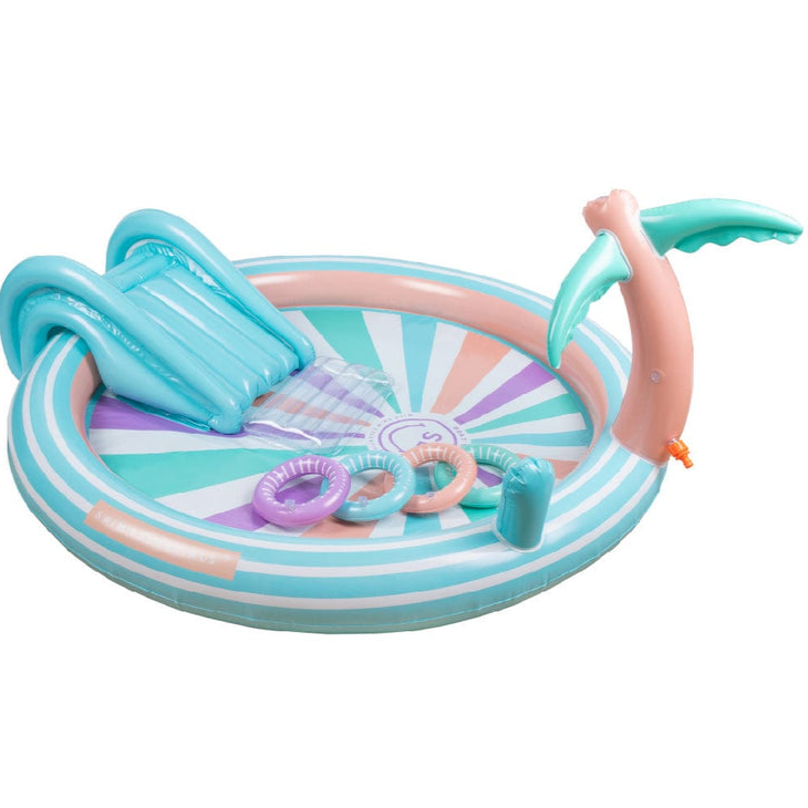Swim Essentials Inflatable Adventure Pool - Bright Waves Adventure Pool