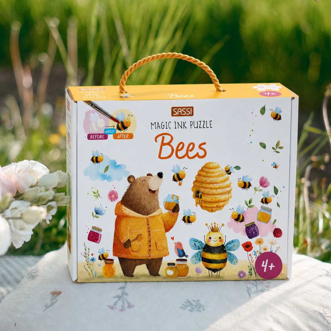 Sassi Magic Water Puzzle & Book Set - Bees