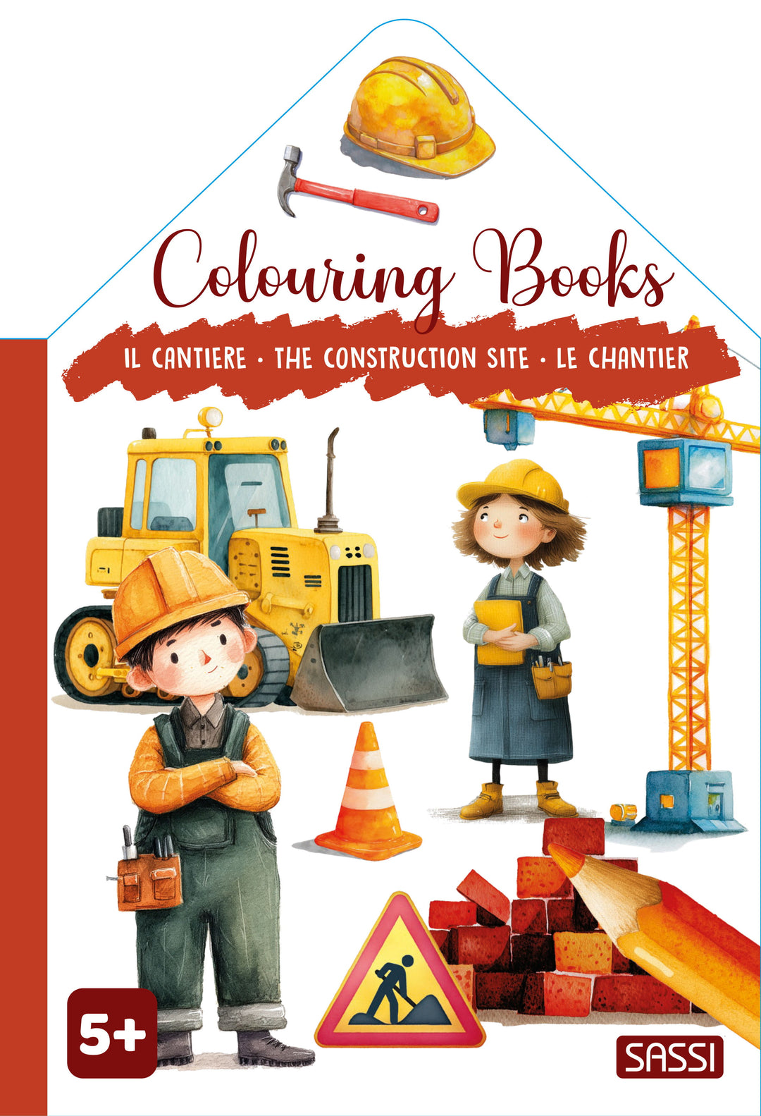 Sassi Colouring Book House Pack, 20 pcs and FREE CDU