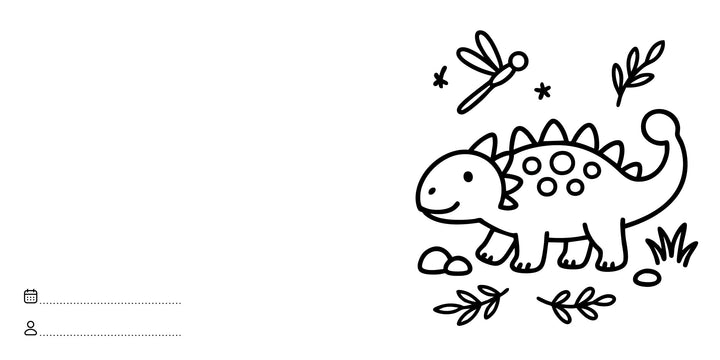 Sassi Colouring Book Square - Dinosaurs