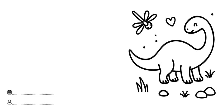 Sassi Colouring Book Square - Dinosaurs