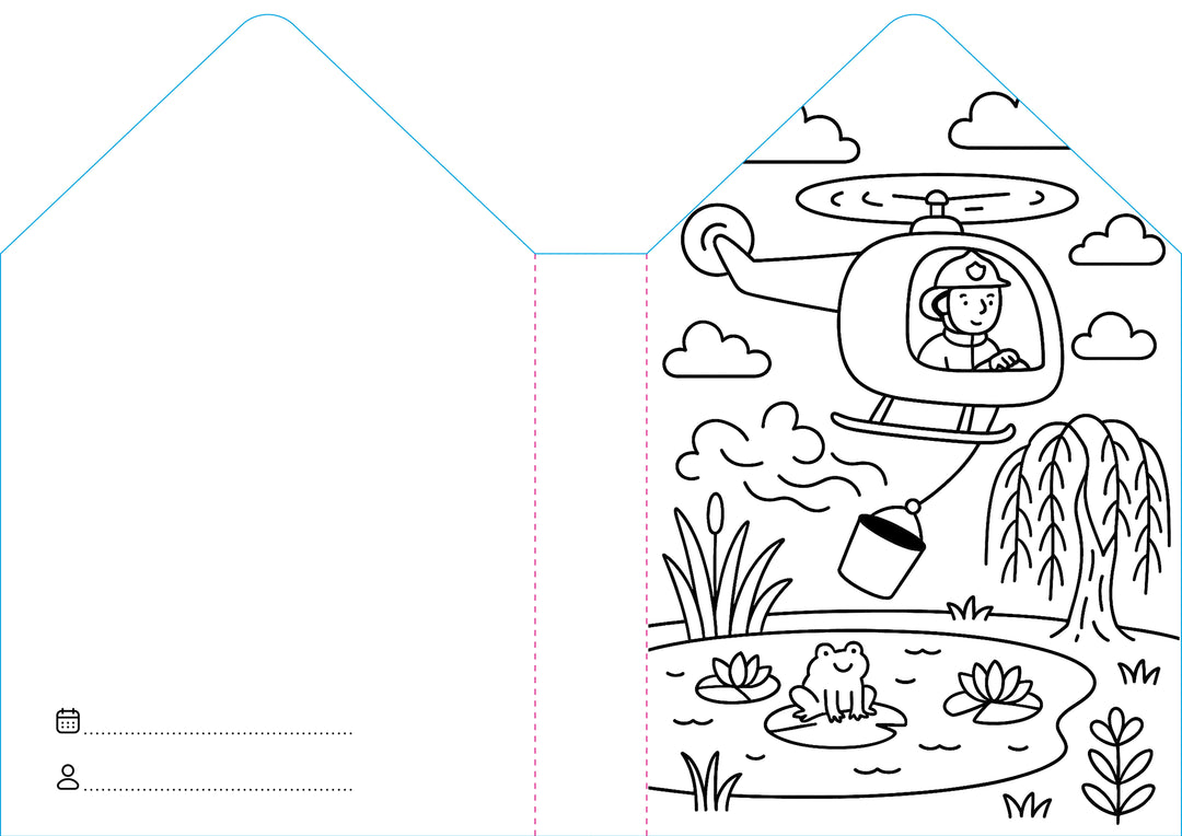 Sassi Colouring Book House - Firefighters