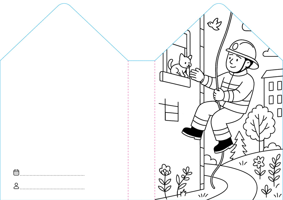 Sassi Colouring Book House - Firefighters