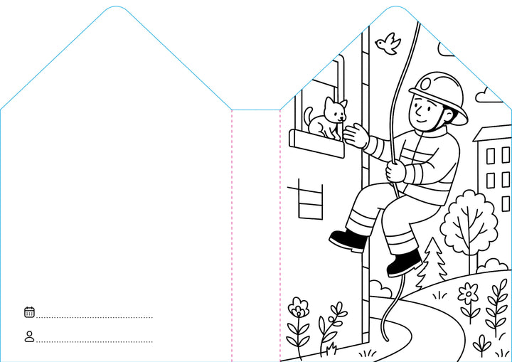 Sassi Colouring Book House - Firefighters
