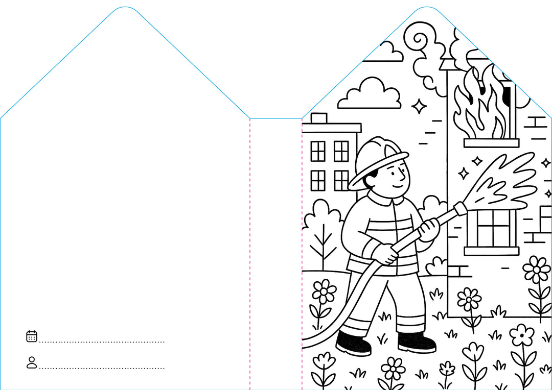 Sassi Colouring Book House - Firefighters