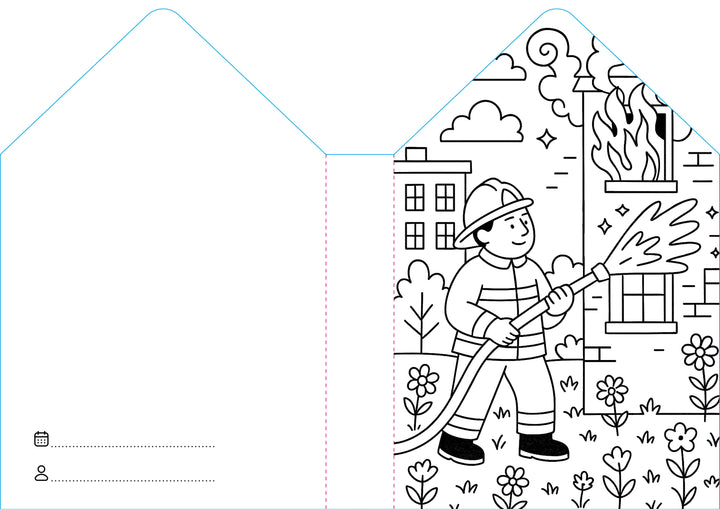 Sassi Colouring Book House - Firefighters
