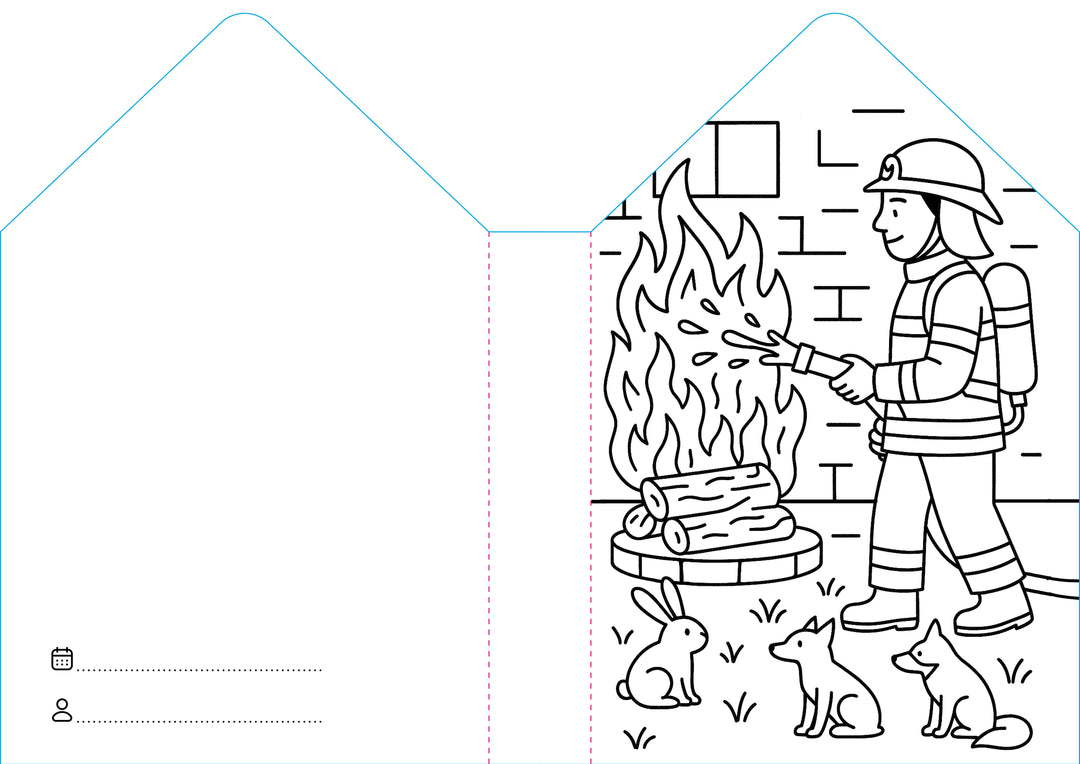 Sassi Colouring Book House - Firefighters