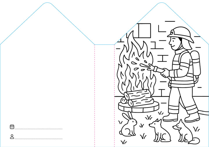 Sassi Colouring Book House - Firefighters