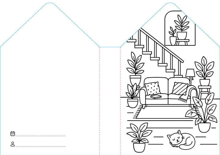 Sassi Colouring Book House - Home